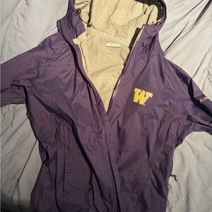 Purple Varsity Jacket with Gold Accents